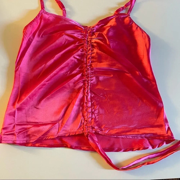 Japna satinlike pink ruched blouse - Picture 7 of 9